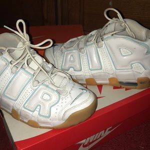 Nike Air More Uptempo White and Baby Blue